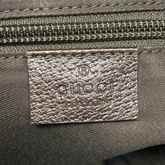GUCCI GG Beige Dark Brown Jacquard Leather - Shoulder Bag 498-080825 - Picture 14 of 14